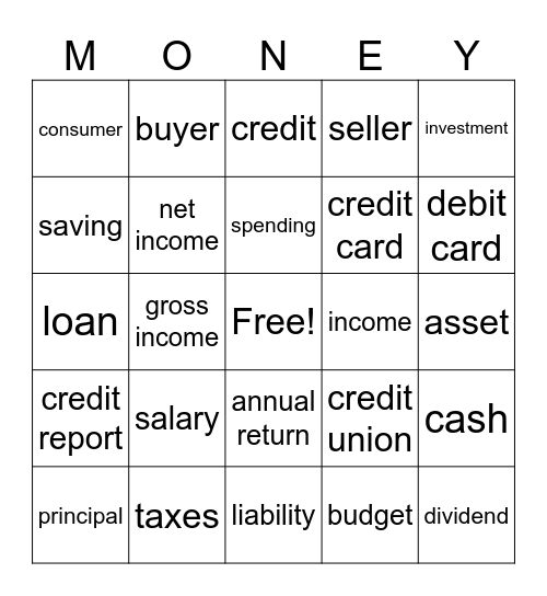 FINANCIAL Bingo Card