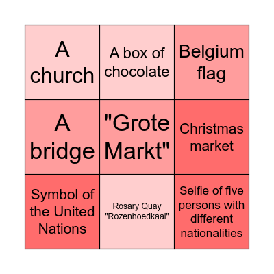 Bingo Bruges Bingo Card
