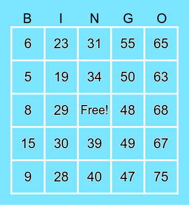 Holiday Bingo! Bingo Card