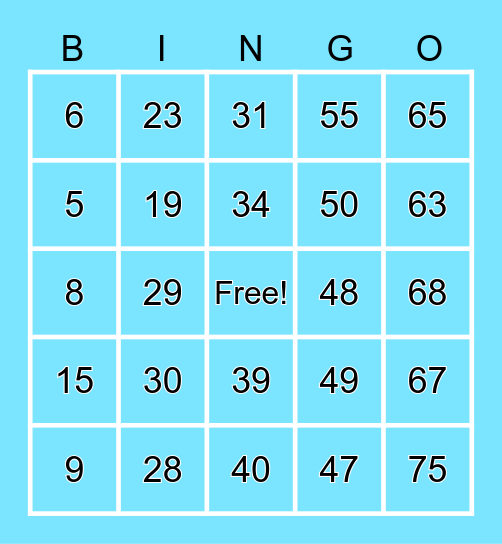 Holiday Bingo! Bingo Card