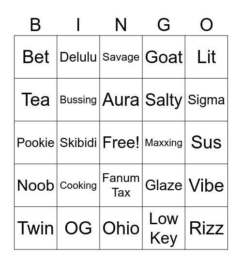 Mannat's 13th Birthday Bingo Card