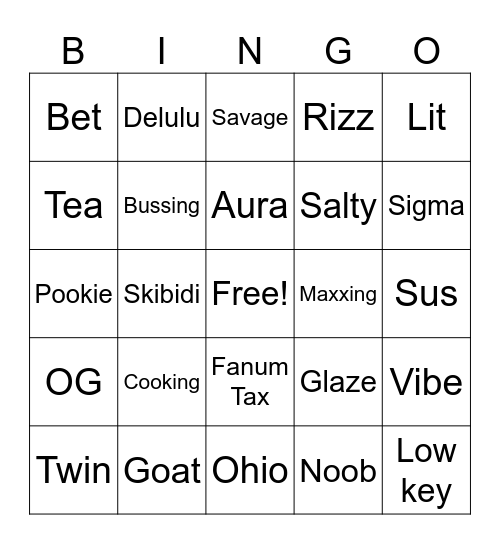 Mannat's 13th Birthday Bingo Card
