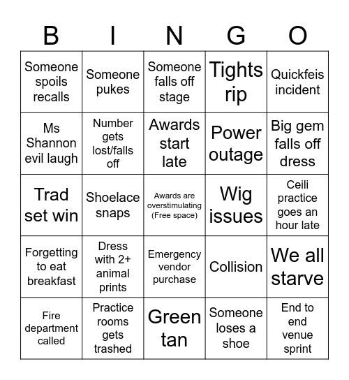 SRO 2025 Bingo Card