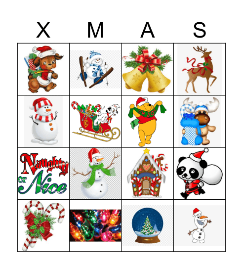 Christmas Bingo Card