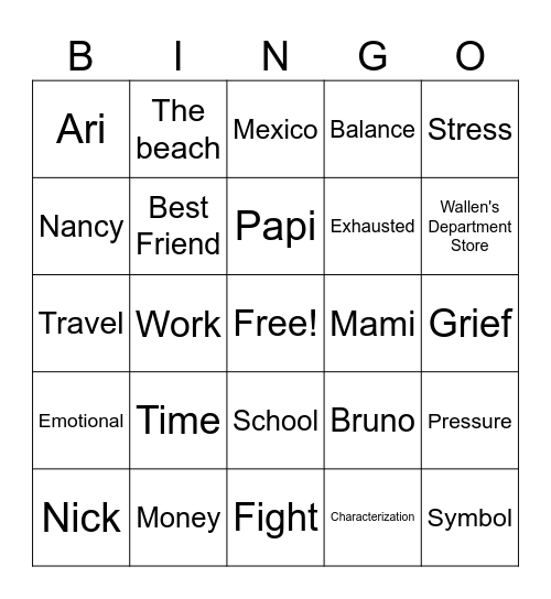 Brighter than the Sun Part 1 Review Bingo Card