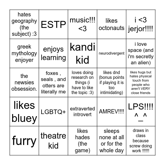 HOW SIMILAR ARE YOU TO JAY?? Bingo Card