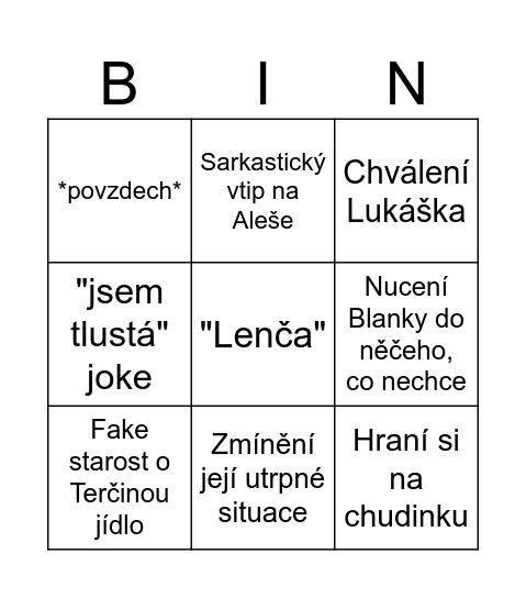 vánoční večírek 🎄 Bingo Card