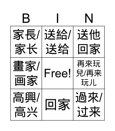 MZ B2L5 Part1 Bingo Card