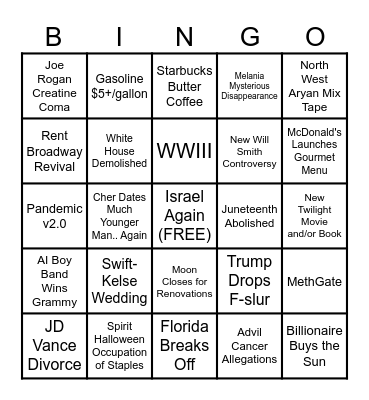 My 2026 BINGO Card Bingo Card