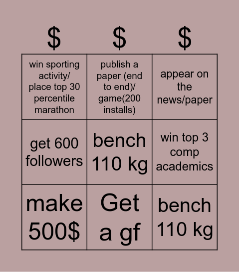 Sept 1 2026 (summer) -1000 AED cup Bingo Card