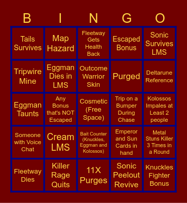 Outcome Memories Bingo Card