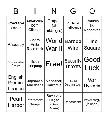 CNN 10 BINGO 12/5/25 Bingo Card