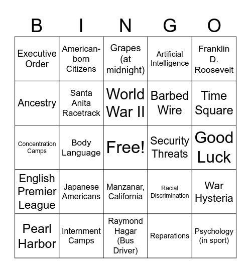 CNN 10 BINGO 12/5/25 Bingo Card