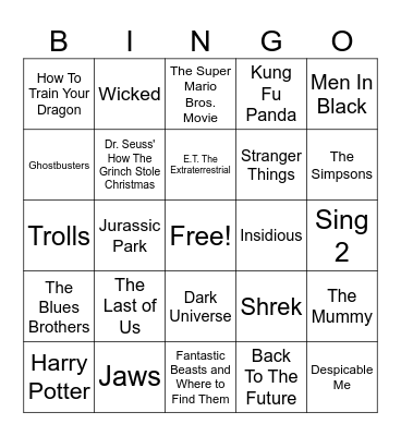 UNIVERSAL BINGO Card