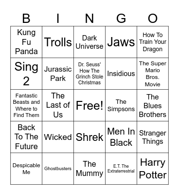 UNIVERSAL BINGO Card