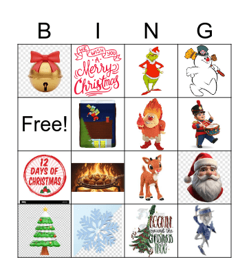 Christmas Song Bingo Card