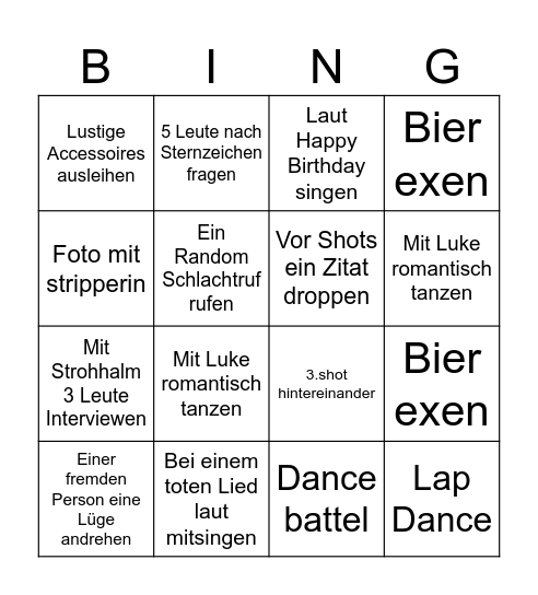 Gabriel Bingo Card