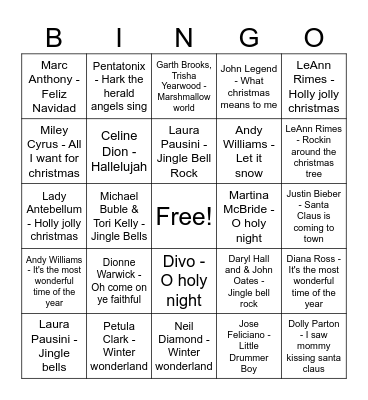 Christmas Party! Bingo Card