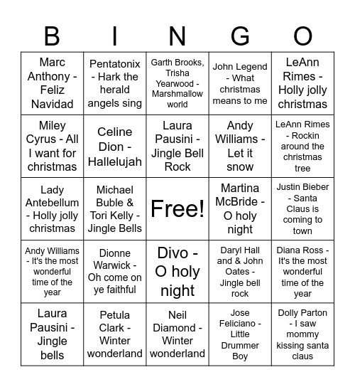 Christmas Party! Bingo Card