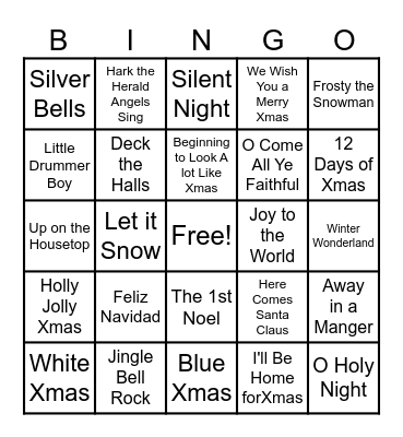 Christmas Bingo Card