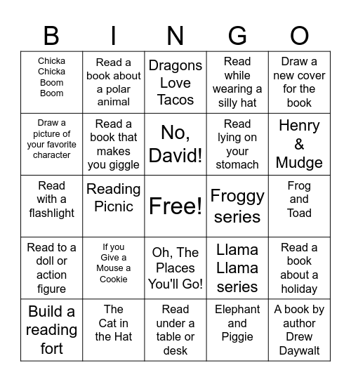Book Bingo Card