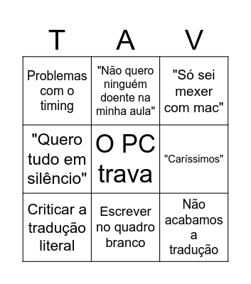 Bingo de Quinta Bingo Card