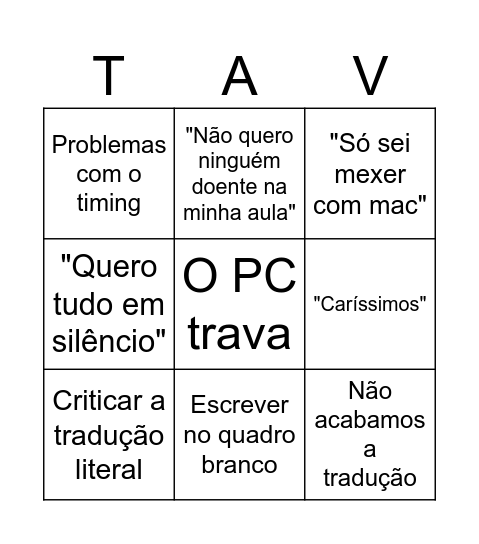 Bingo de Quinta Bingo Card