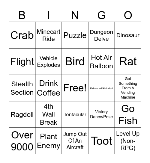 Backlog Bingo Card