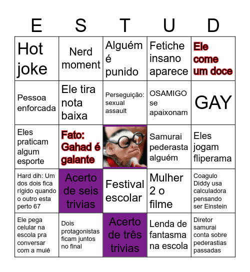 Amor sem consentimento Bingo Card