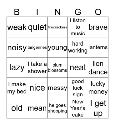 review Bingo Card