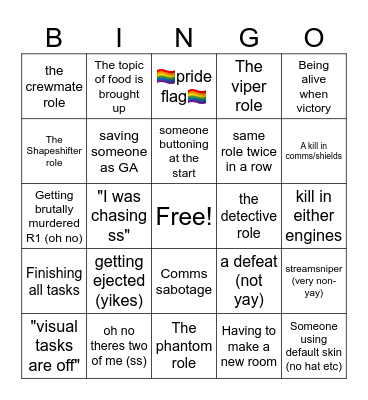 amongigantigus suspicigusus Bingo Card