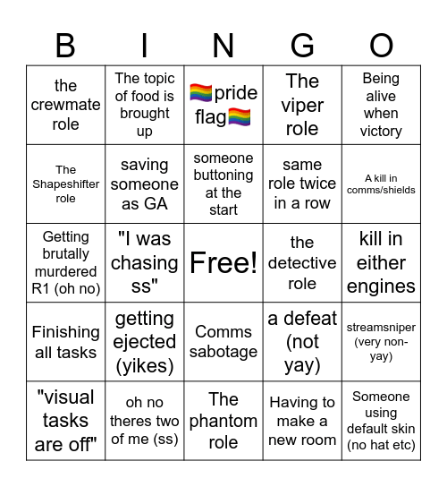amongigantigus suspicigusus Bingo Card