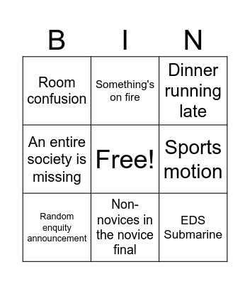 Am Open Bingo Card