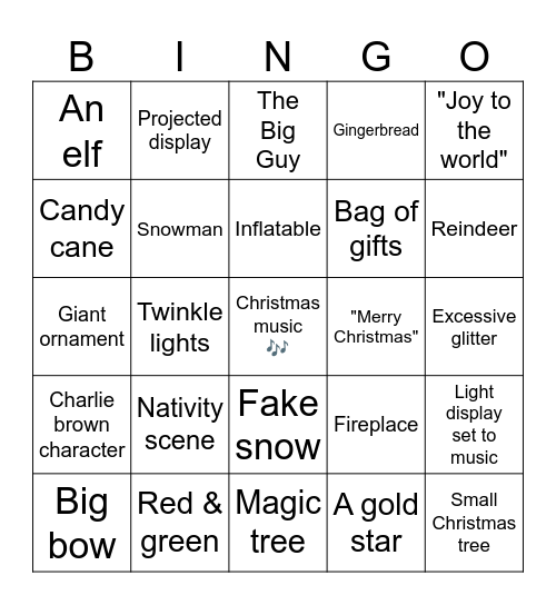 Aloha Christmas Bingo Card