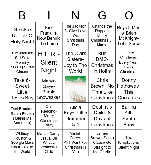 AKA MORE  Soulful Christmas Bingo Card