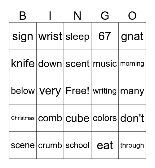 Unit 4 Week 1 Bingo Card