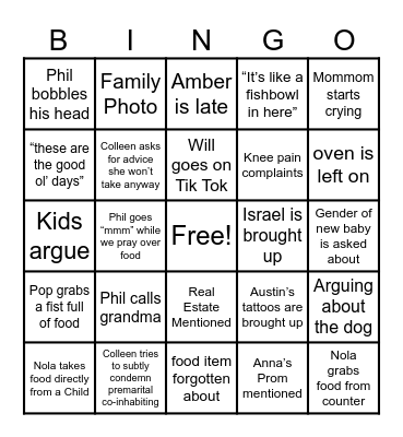 Christmas 2025 Bingo Card