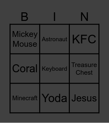 Infinite Craft BINGO Card