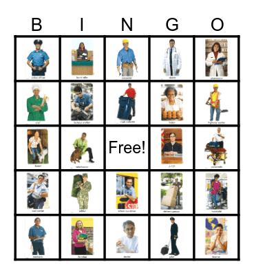 Occupation Bingo Card