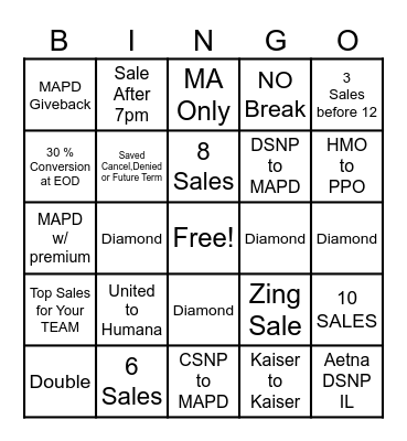AEP HIA Bingo Card