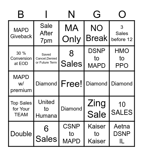 AEP HIA Bingo Card