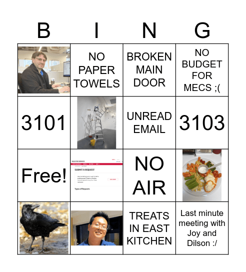 Strand Hall Bingo Card