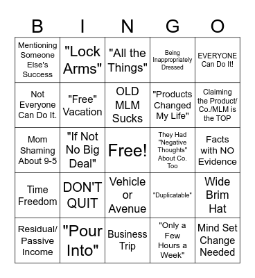 Christmas MLM Hun Bingo Card