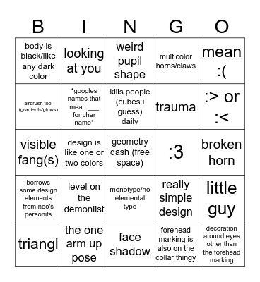 ion old gd personif bingo Card