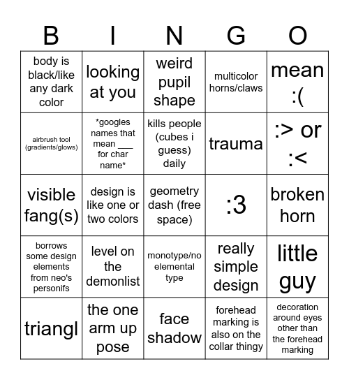 ion old gd personif bingo Card