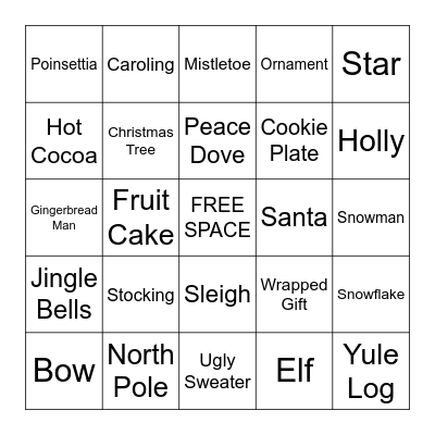 PRZ Christmas Bingo Card