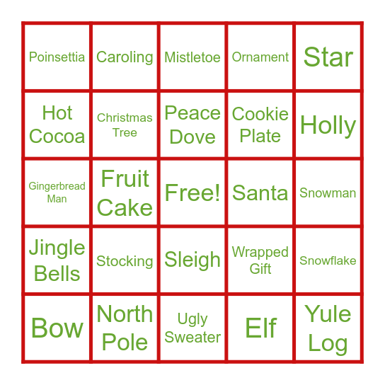 PRZ Christmas Bingo! Bingo Card