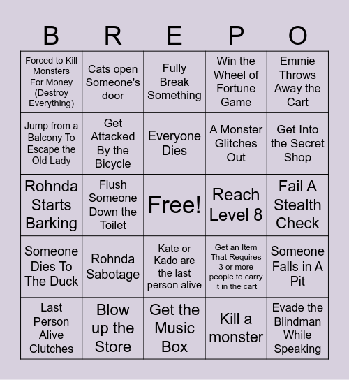 REPO BINGO Card