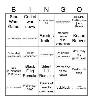 Bingo Card