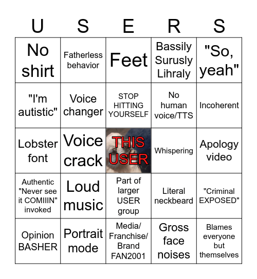 Kingdom USERS Bingo Card